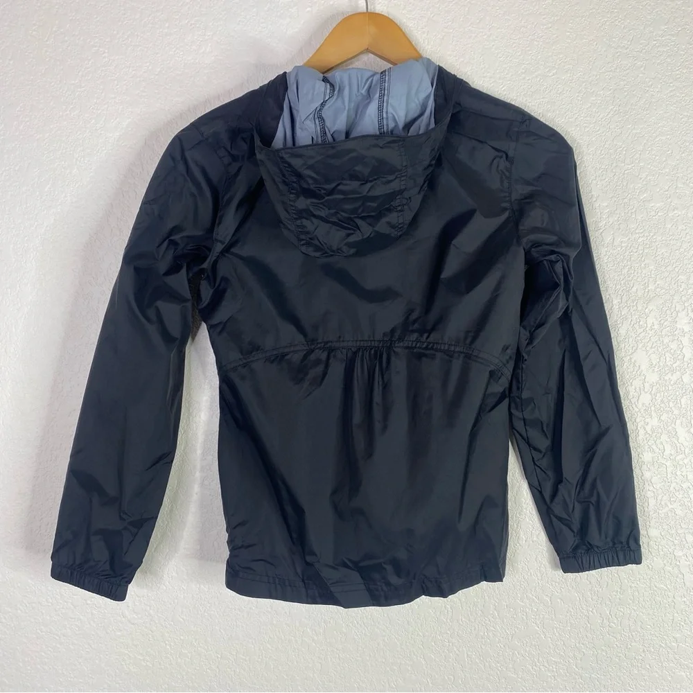 Columbia Kids Black Long Sleeve Nylon Hooded Lightweight Jacket